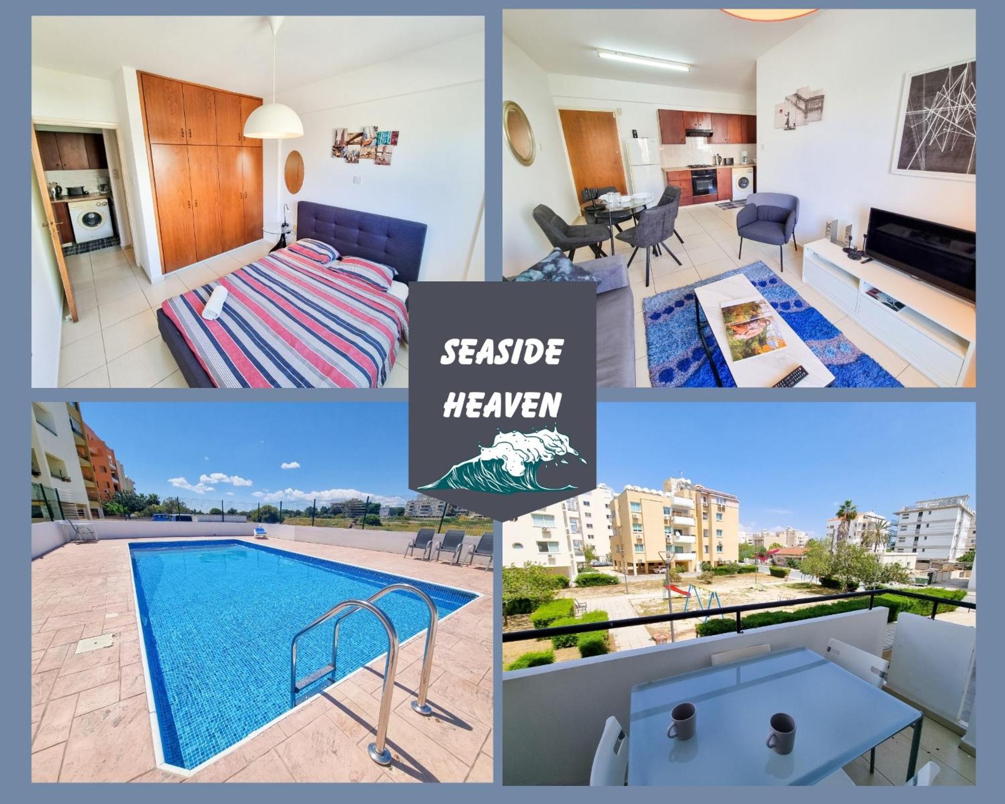 Seaside Heaven Apartment With Pool Ларнака Екстериор снимка